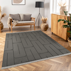 Covor Nordic Antracit Modern Antiderapant pentru Living – Arzen Nordic