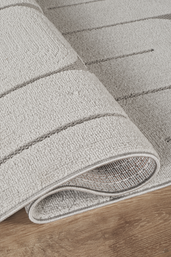 Covor Nordic Gri Modern Antiderapant pentru Living – Arzen Nordic