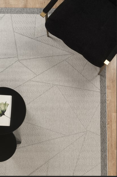 Covor Sisal Arzen Sisal Plus Gri Bordură Antracit, Antiderapant, Ușor de Curățat