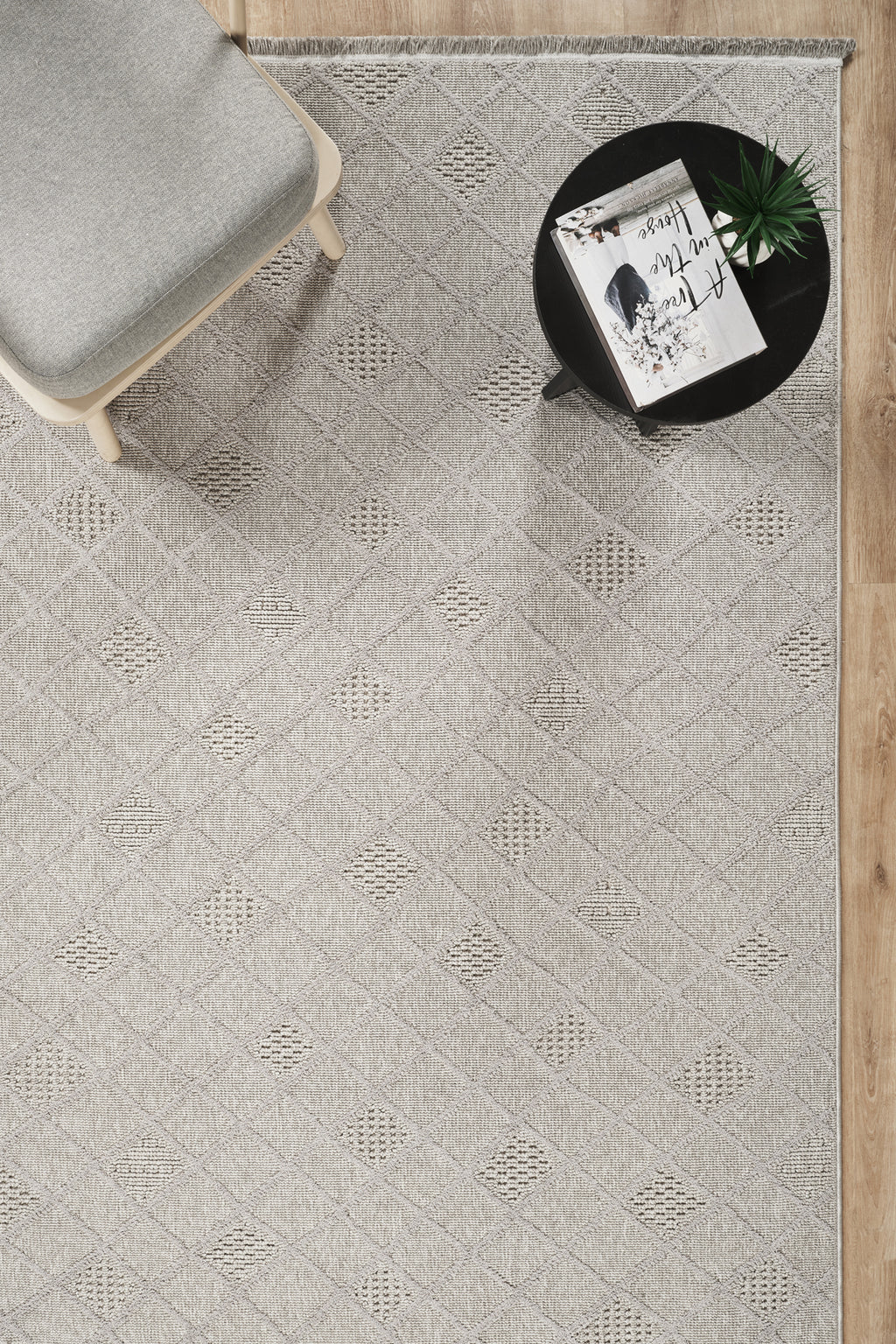 Covor Bouclé Gri Antiderapant pentru Living și Dormitor – Arzen Bouclé