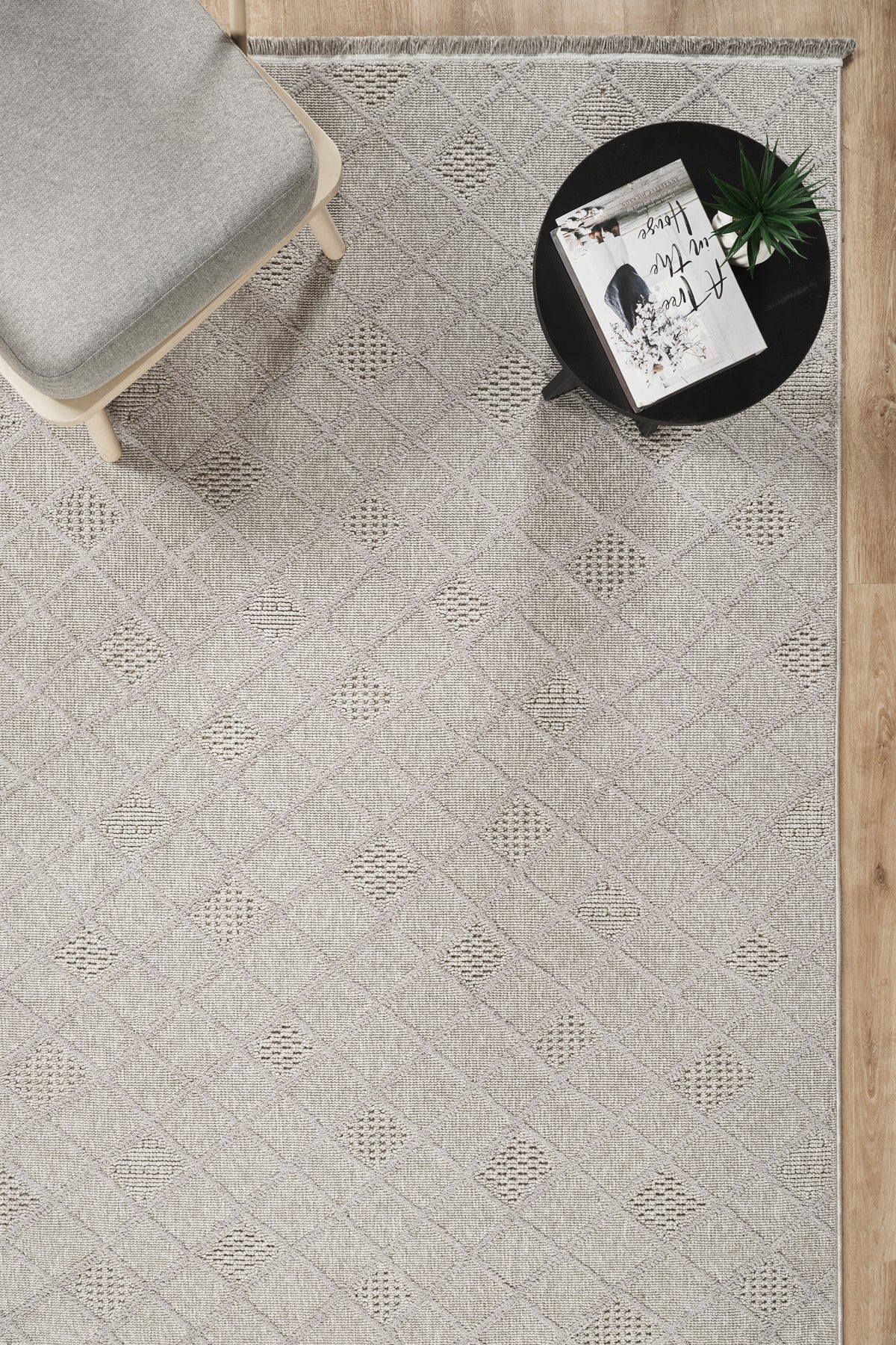 Covor Bouclé Gri Antiderapant pentru Living și Dormitor – Arzen Bouclé