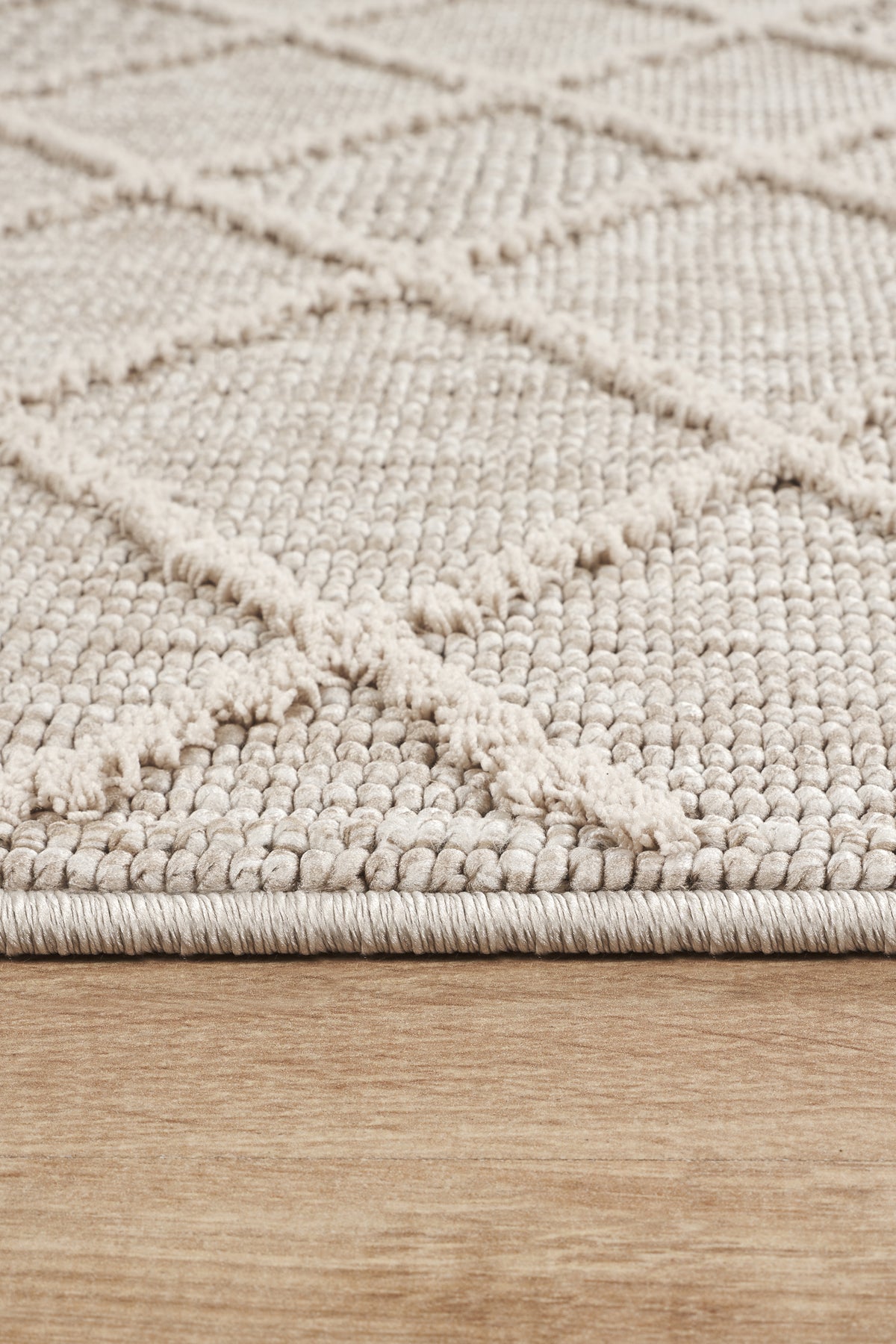 Covor Bouclé Bej Antiderapant pentru Living și Dormitor – Arzen Bouclé