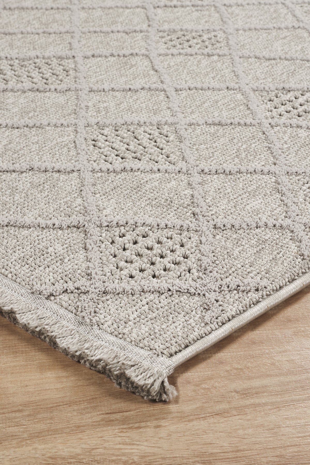 Covor Bouclé Gri Antiderapant pentru Living și Dormitor – Arzen Bouclé