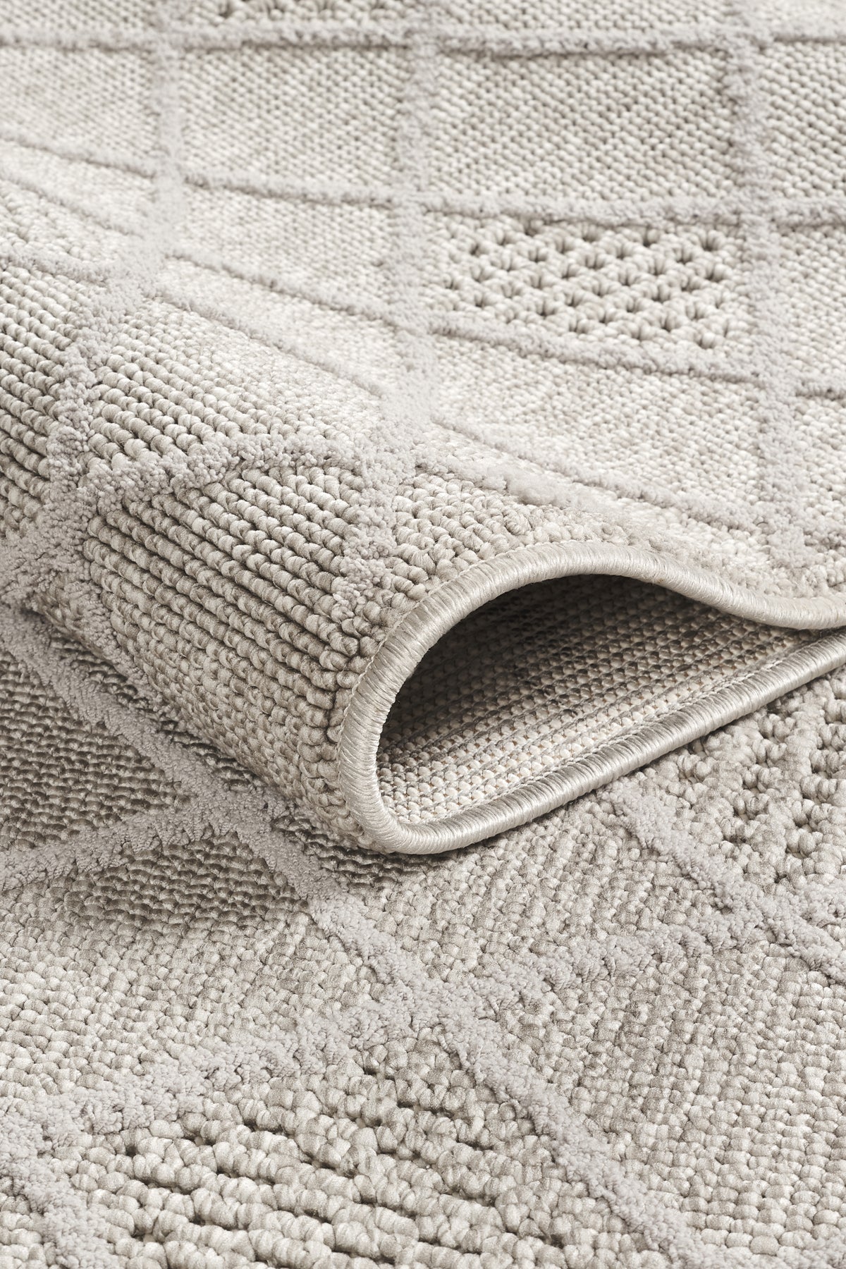Covor Bouclé Gri Antiderapant pentru Living și Dormitor – Arzen Bouclé