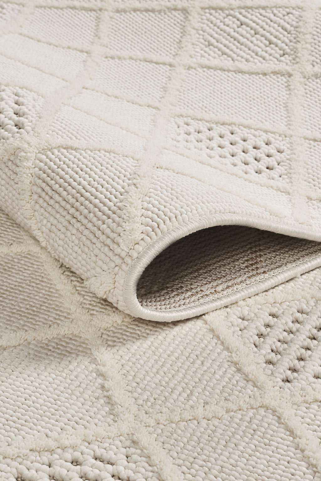 Covor Bouclé Crem Antiderapant pentru Living și Dormitor – Arzen Bouclé