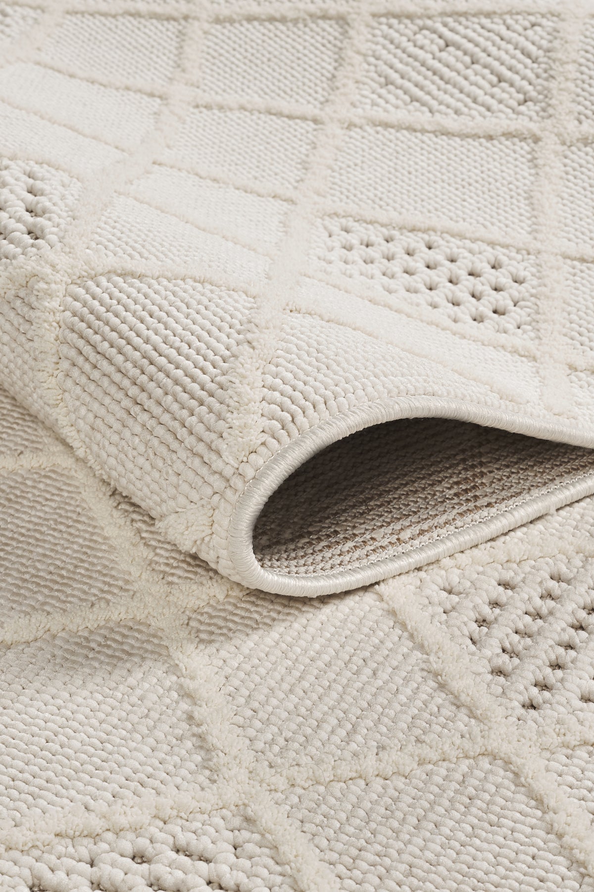 Covor Bouclé Crem Antiderapant pentru Living și Dormitor – Arzen Bouclé