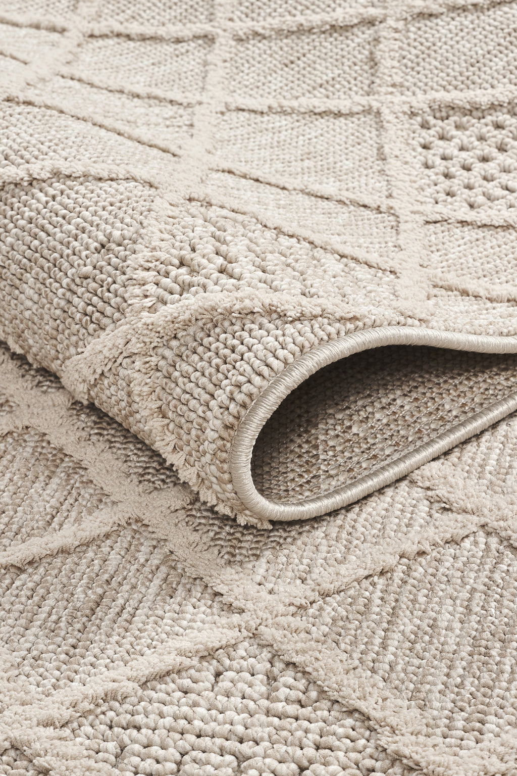 Covor Bouclé Bej Antiderapant pentru Living și Dormitor – Arzen Bouclé