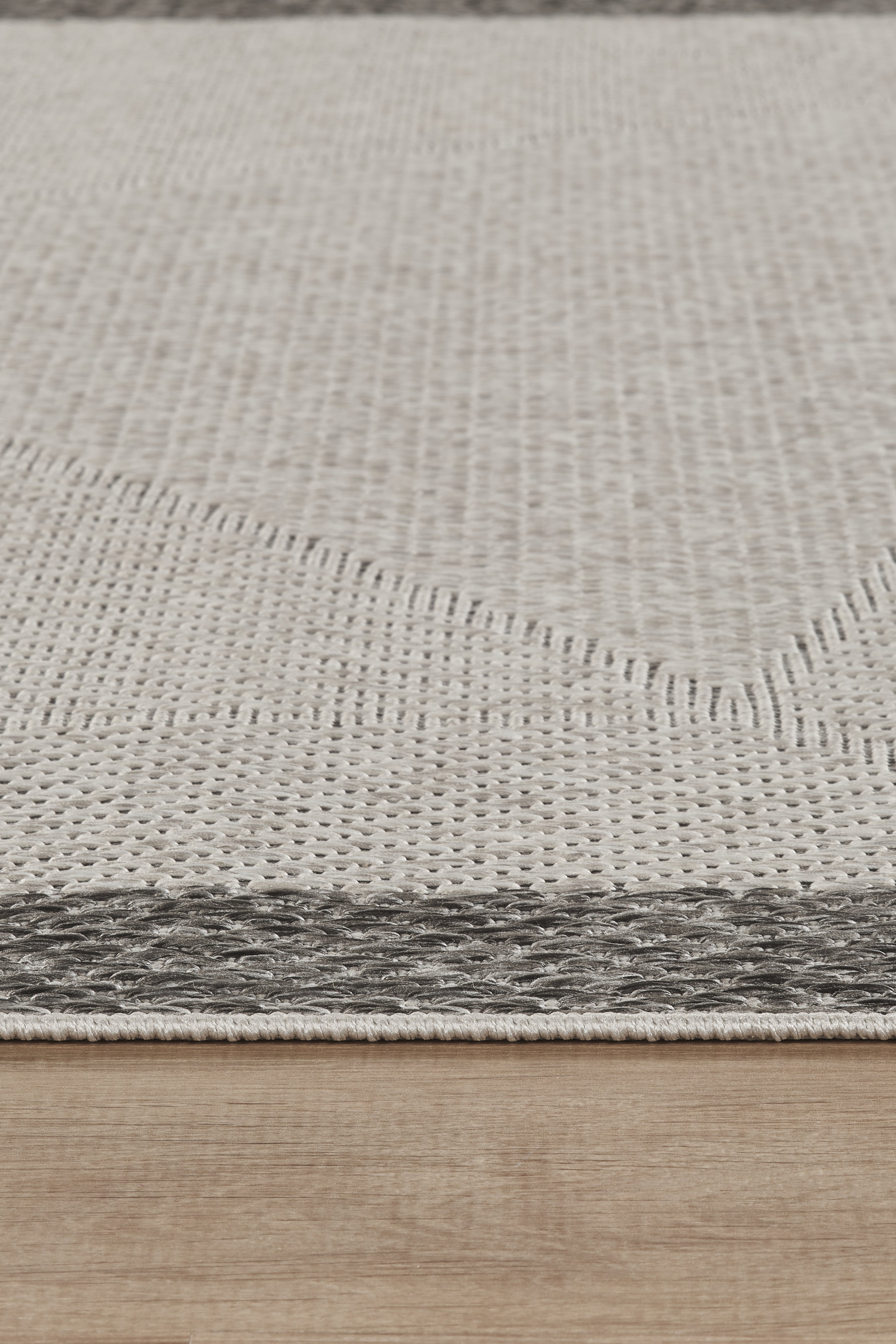Covor Sisal Arzen Sisal Plus Gri Bordură Antracit, Antiderapant, Ușor de Curățat