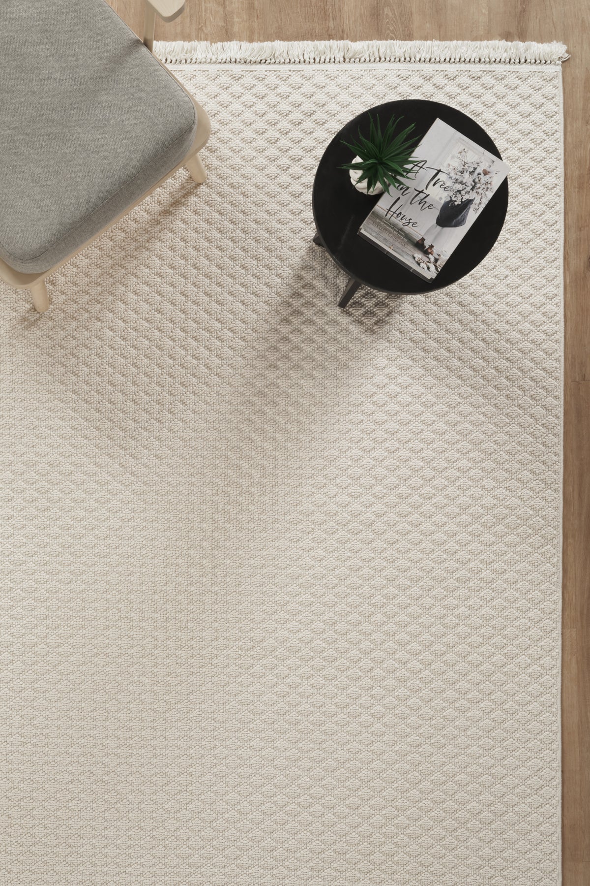 Covor Bouclé Crem Antiderapant pentru Living și Dormitor – Arzen Bouclé