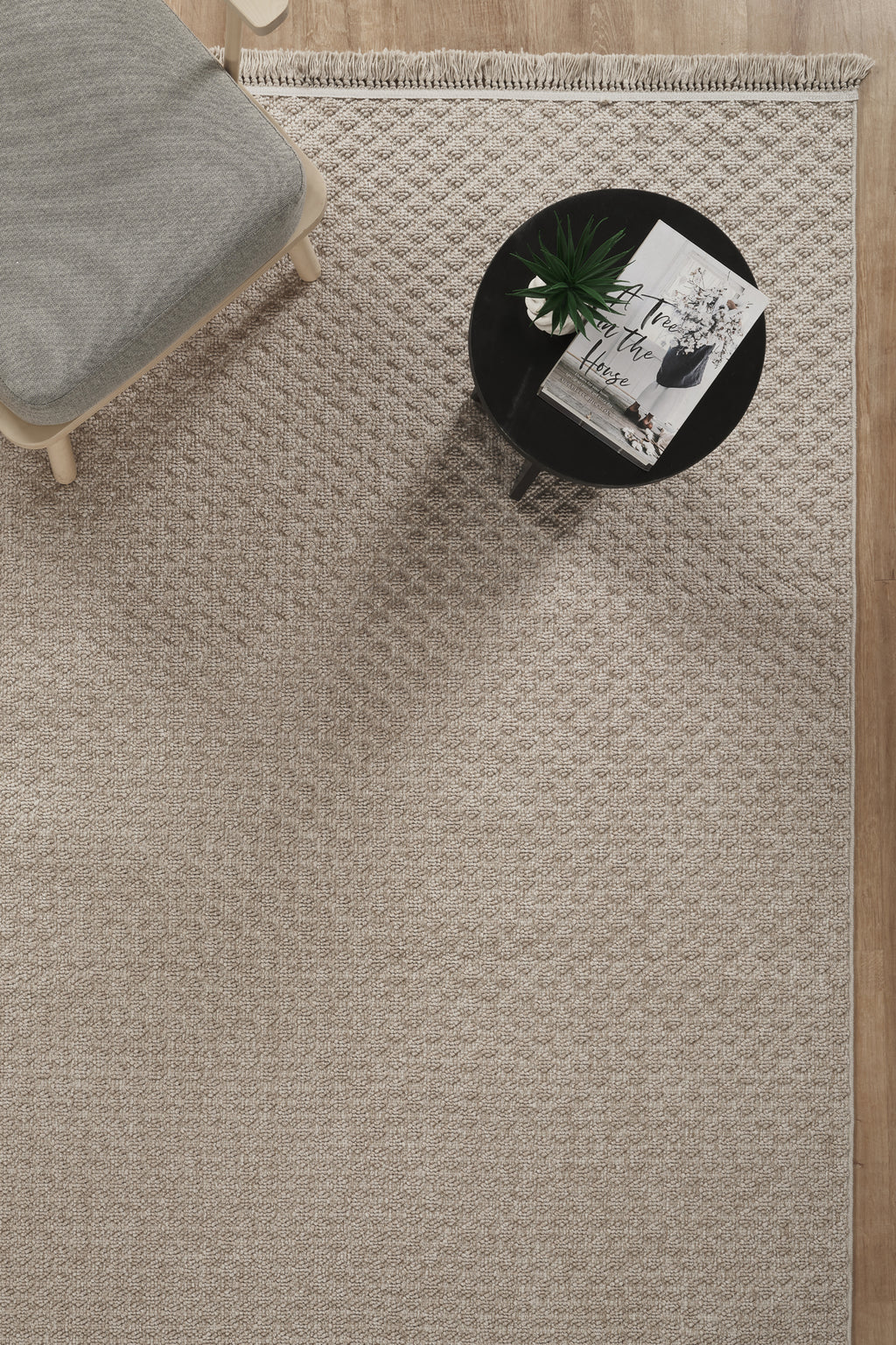 Covor Bouclé Bej Antiderapant pentru Living și Dormitor – Arzen Bouclé