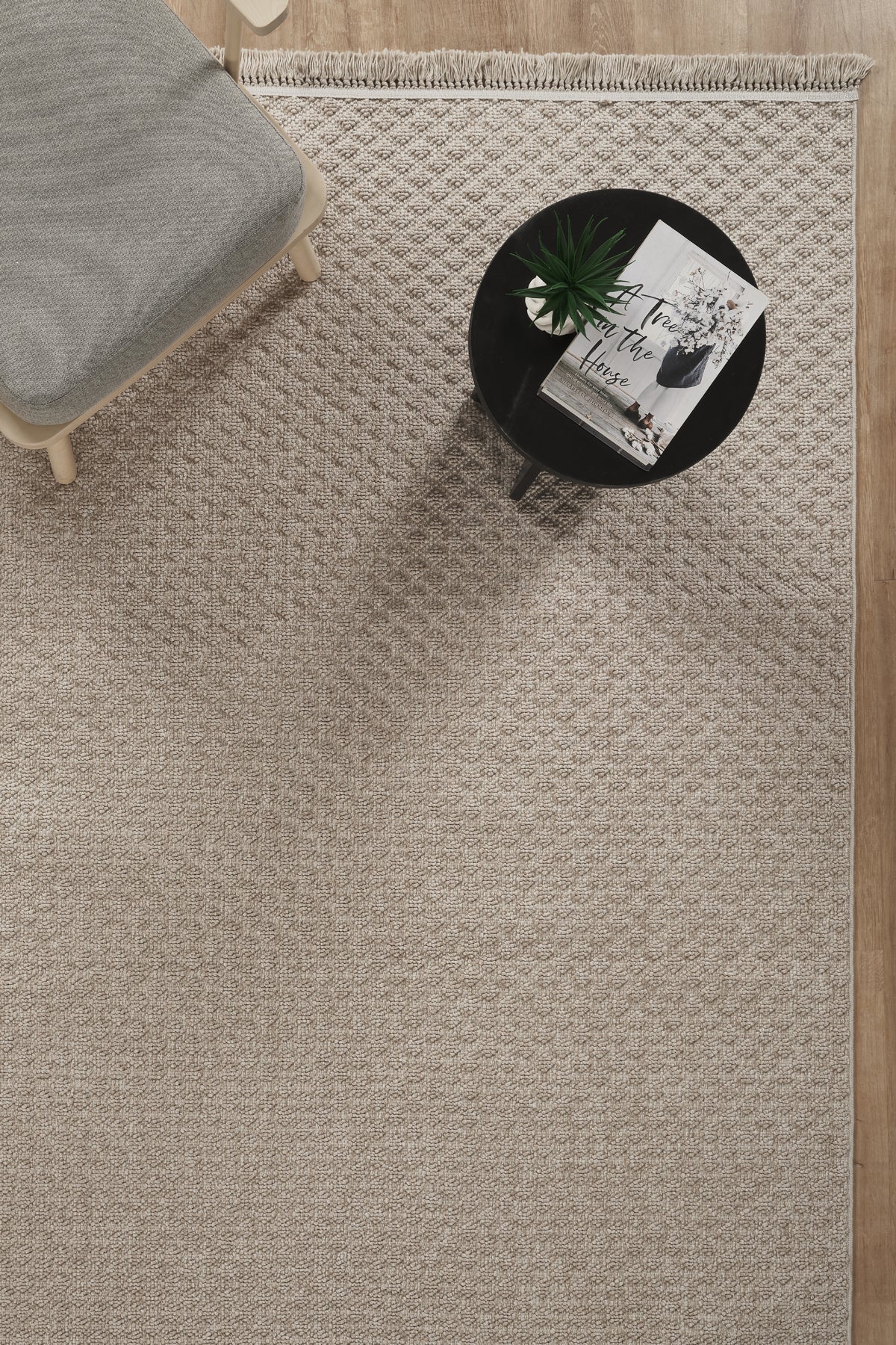Covor Bouclé Bej Antiderapant pentru Living și Dormitor – Arzen Bouclé