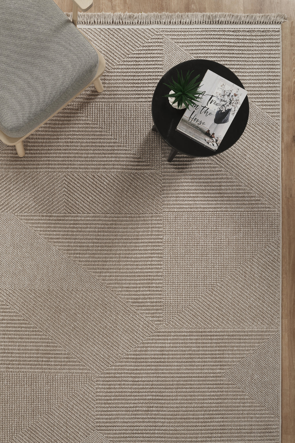 Covor Bouclé Bej Antiderapant pentru Living Modern – Arzen Bouclé