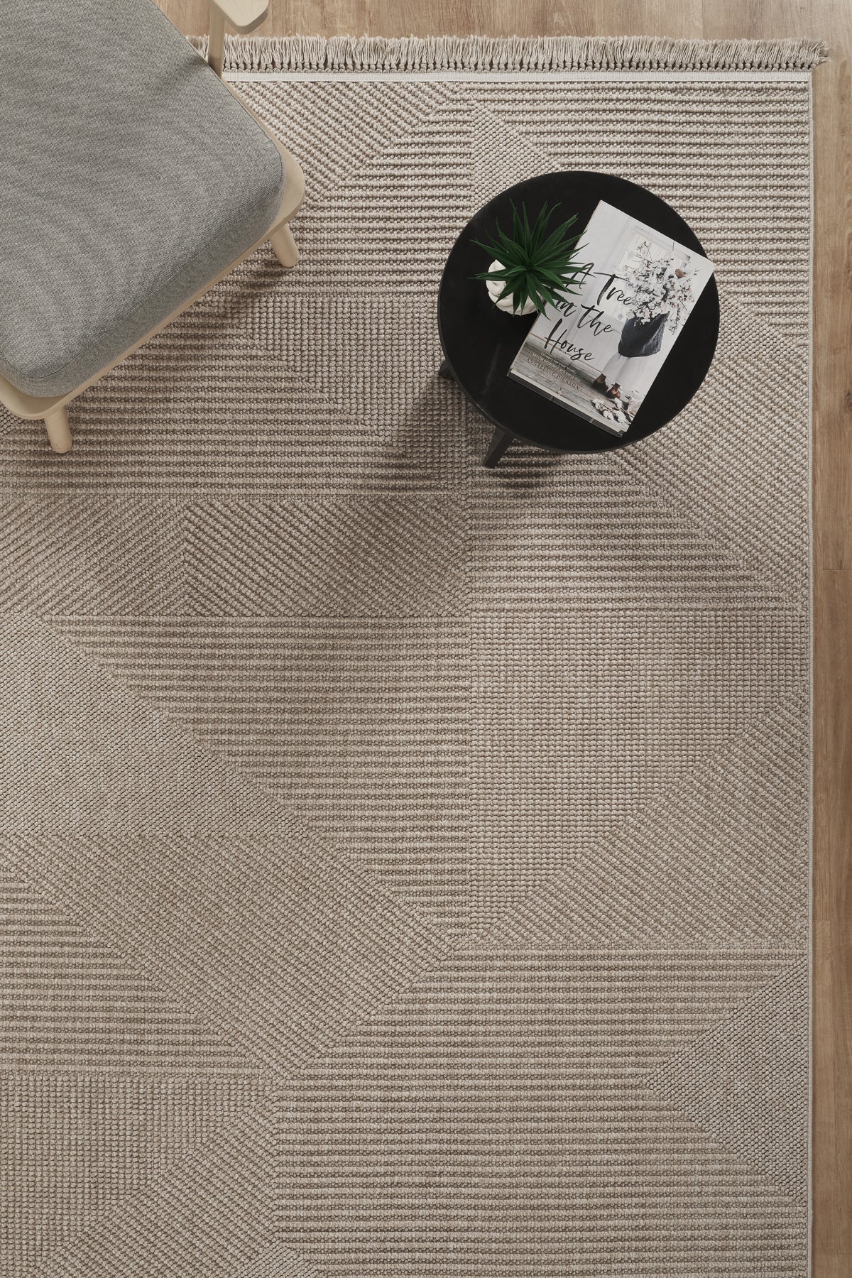 Covor Bouclé Bej Antiderapant pentru Living Modern – Arzen Bouclé