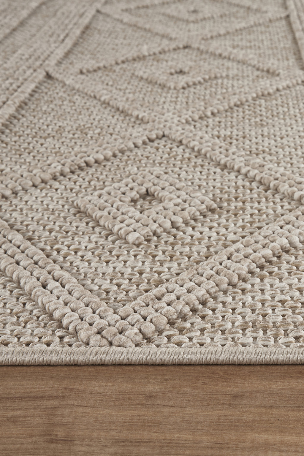 Covor Bouclé Bej Antiderapant pentru Living și Dormitor – Arzen Bouclé