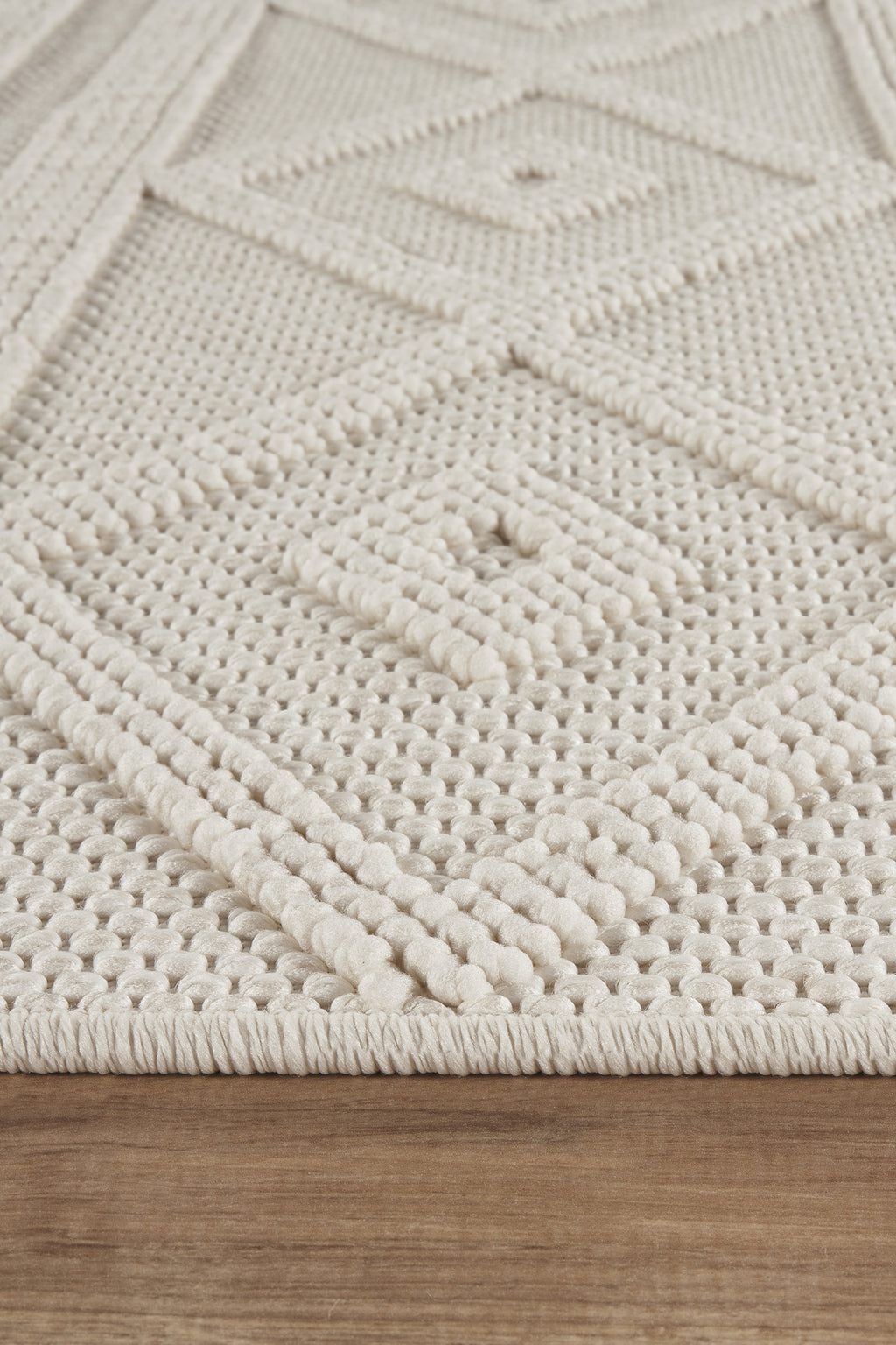 Covor Bouclé Crem Antiderapant pentru Living și Dormitor – Arzen Bouclé