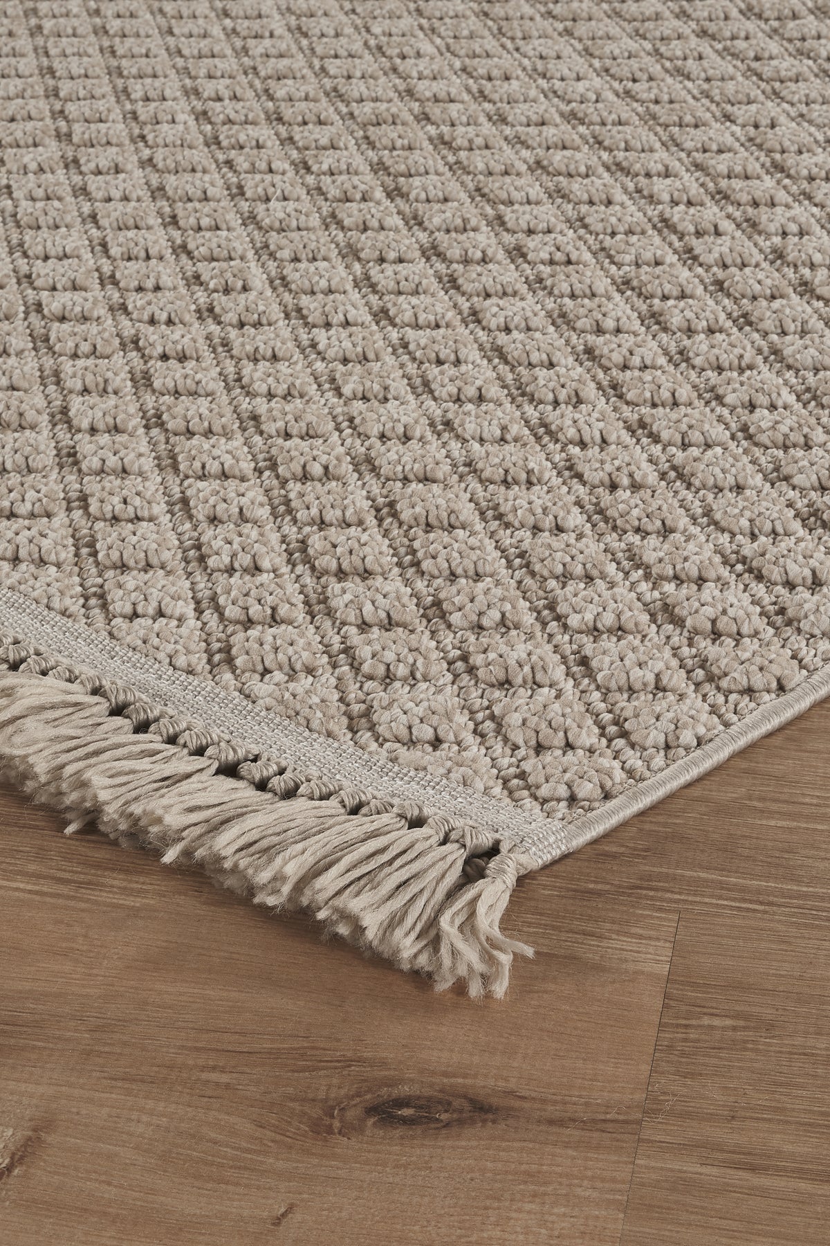 Covor Bouclé Bej Antiderapant pentru Living și Dormitor – Arzen Bouclé