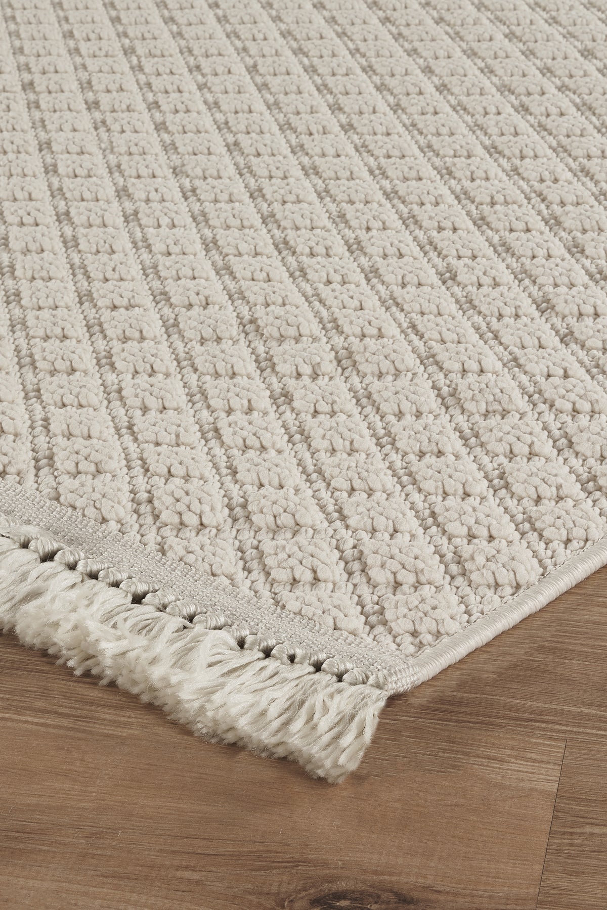 Covor Bouclé Crem Antiderapant pentru Living și Dormitor – Arzen Bouclé
