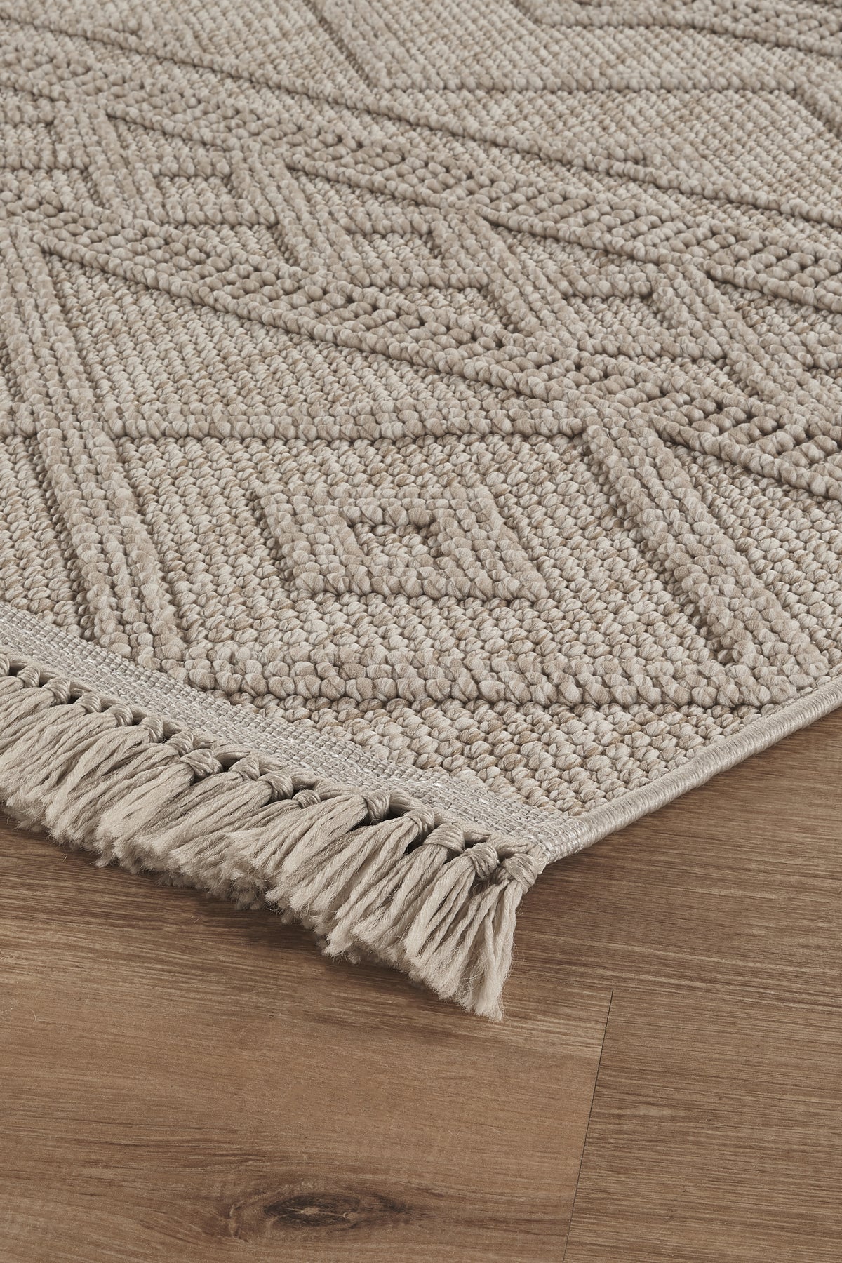 Covor Bouclé Bej Antiderapant pentru Living și Dormitor – Arzen Bouclé