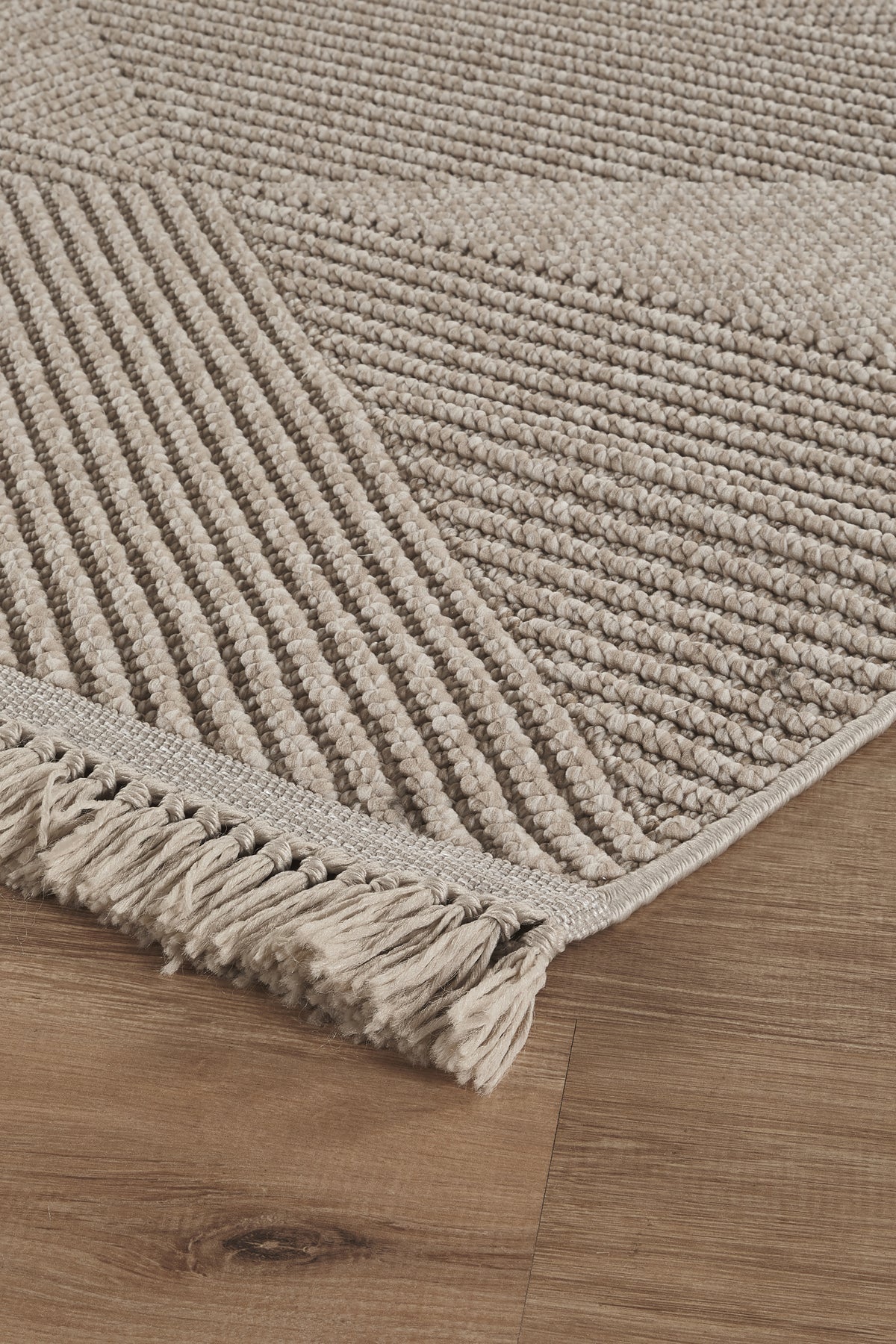 Covor Bouclé Bej Antiderapant pentru Living Modern – Arzen Bouclé