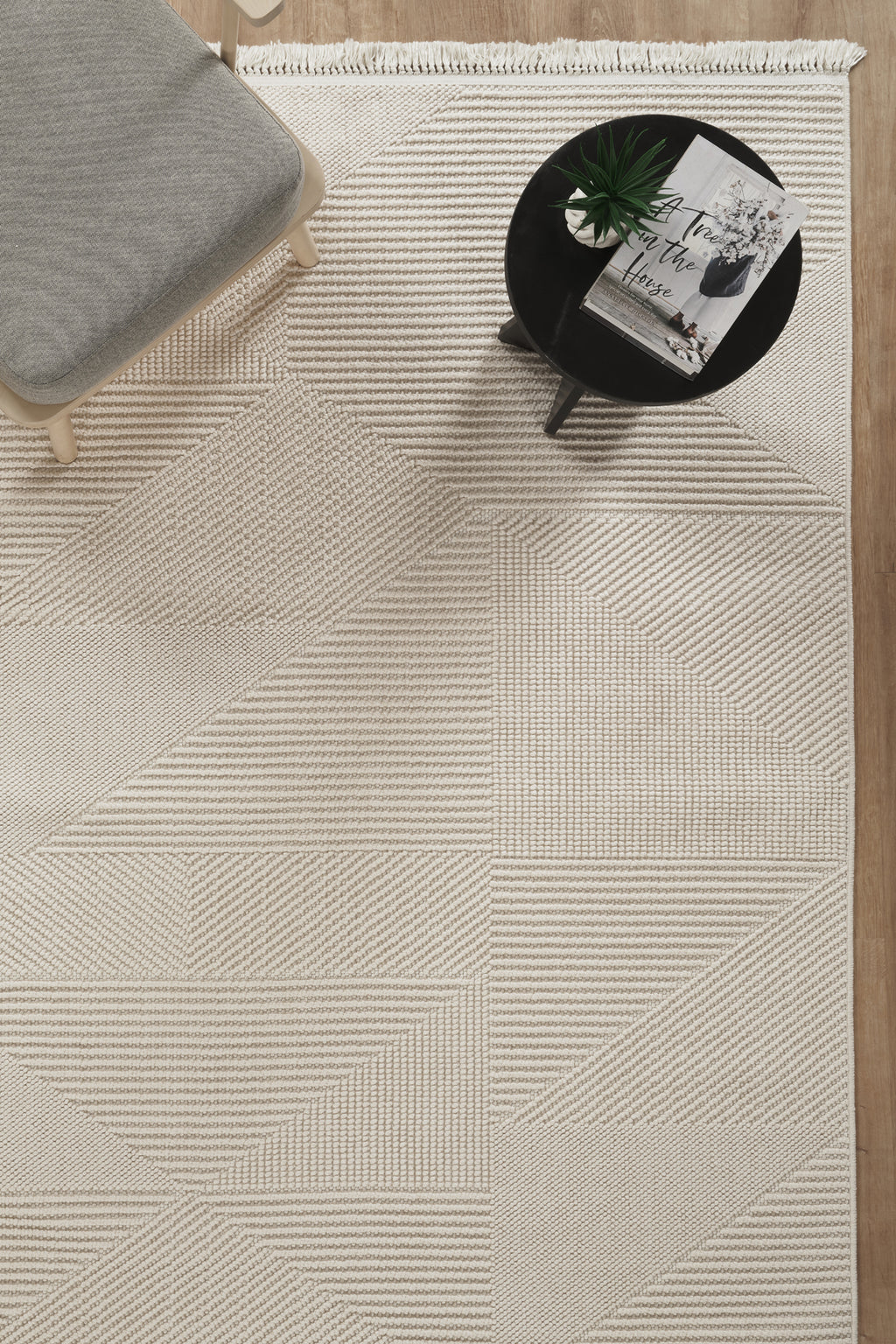Covor Bouclé Crem Antiderapant pentru Living și Dormitor – Arzen Bouclé