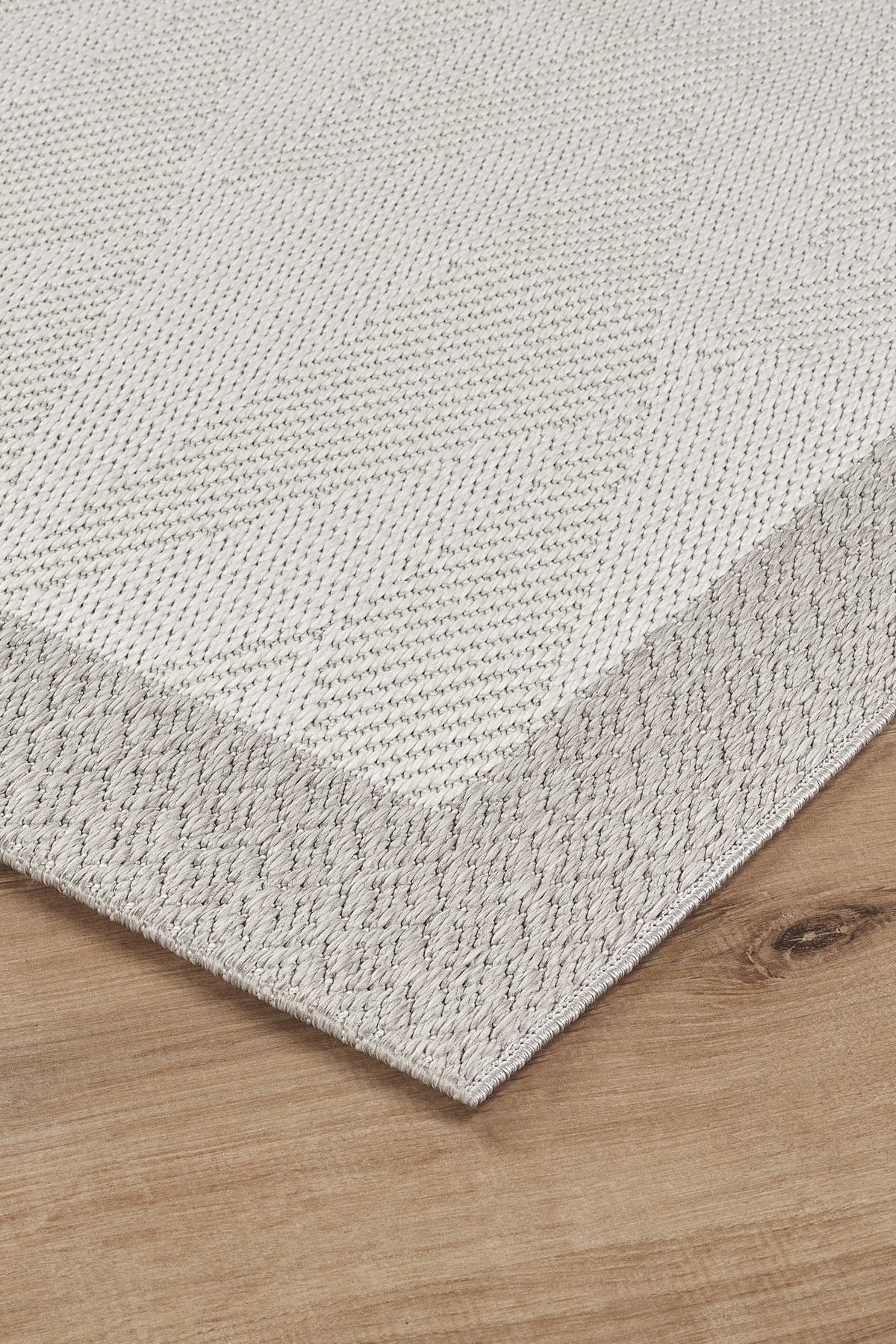 Covor Sisal Arzen Sisal Plus Krem cu Bordură Gri, Antiderapant, Ușor de Curățat