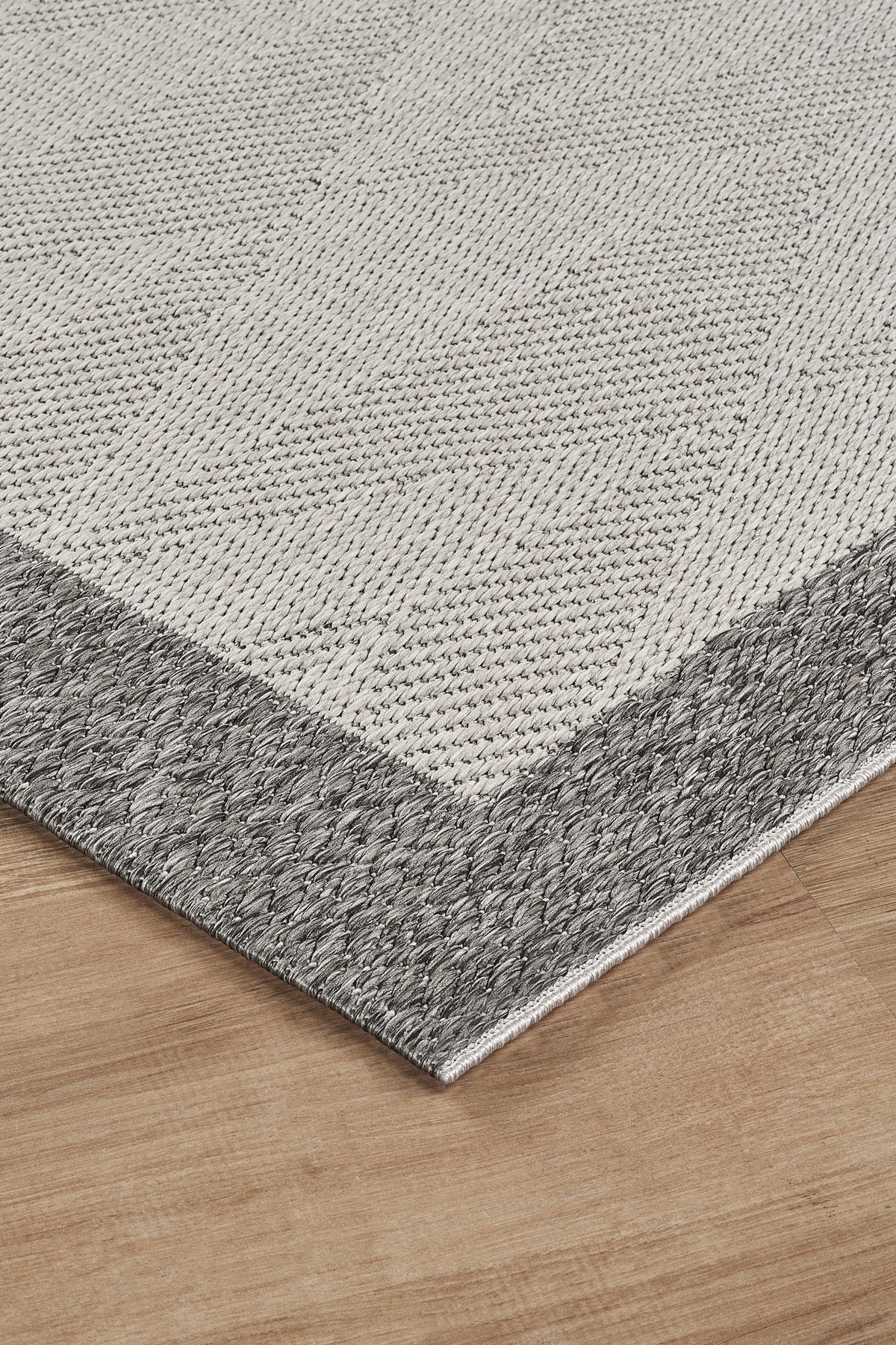 Covor Sisal Arzen Sisal Plus Gri Bordură Antracit, Antiderapant, Ușor de Curățat