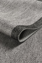 Covor Sisal Arzen Sisal Plus Antracit cu Bordură Neagră, Antiderapant, Ușor de Curățat