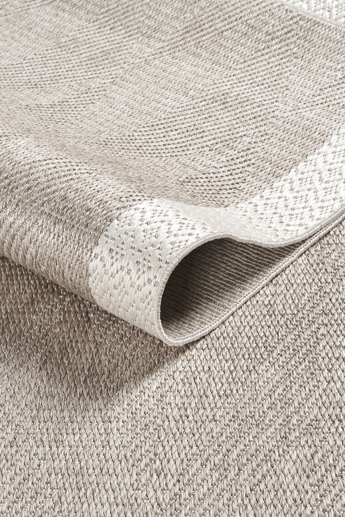 Covor Sisal Arzen Sisal Plus Bej cu Bordură Krem, Antiderapant, Ușor de Curățat
