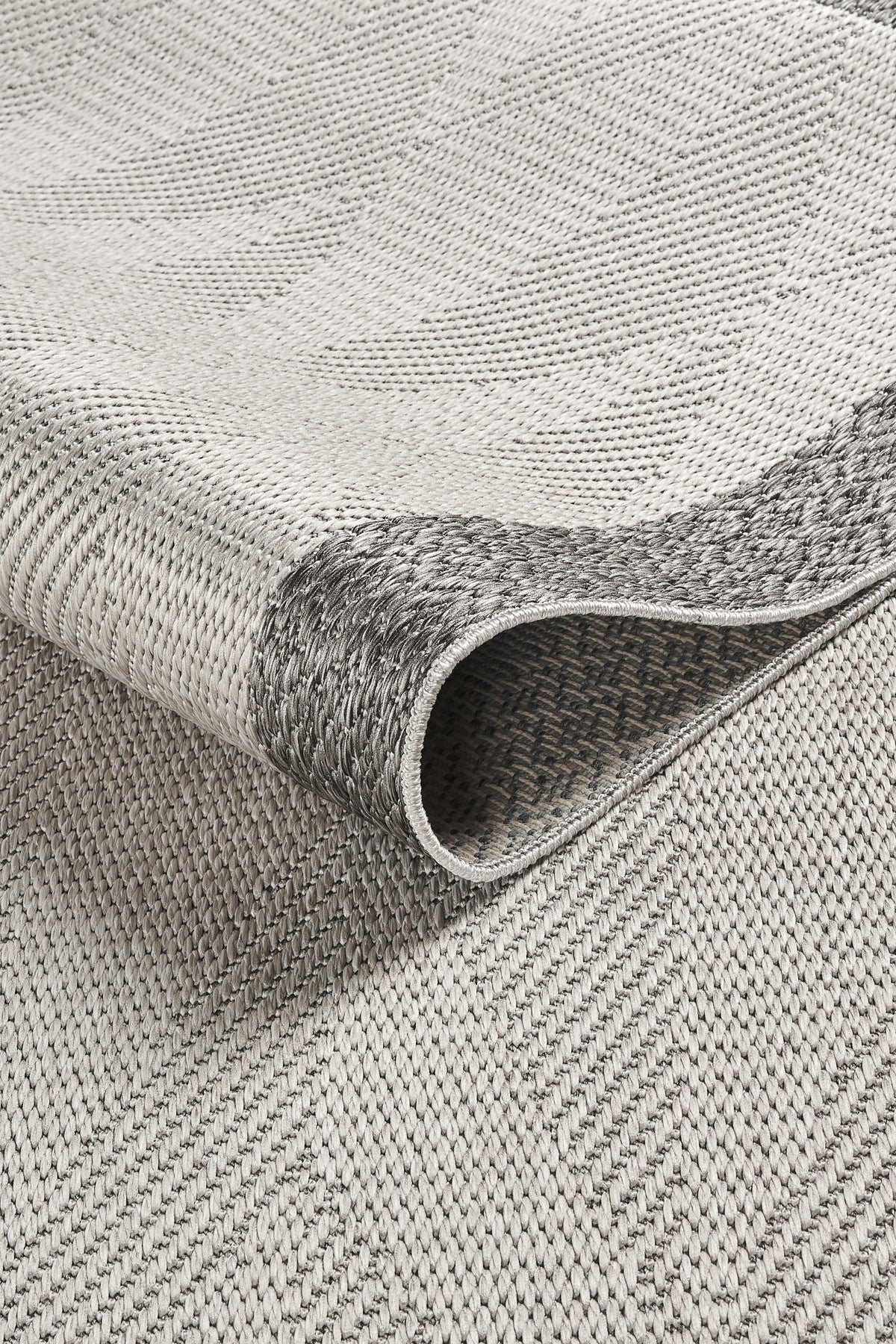 Covor Sisal Arzen Sisal Plus Gri Bordură Antracit, Antiderapant, Ușor de Curățat