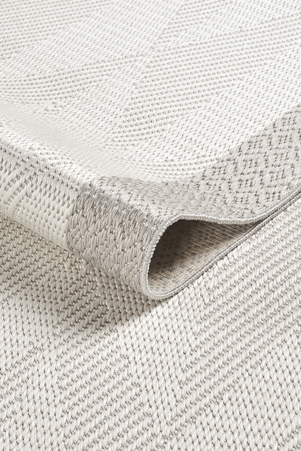 Covor Sisal Arzen Sisal Plus Krem cu Bordură Gri, Antiderapant, Ușor de Curățat