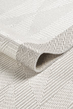 Covor Sisal Arzen Sisal Plus Krem cu Bordură Gri, Antiderapant, Ușor de Curățat