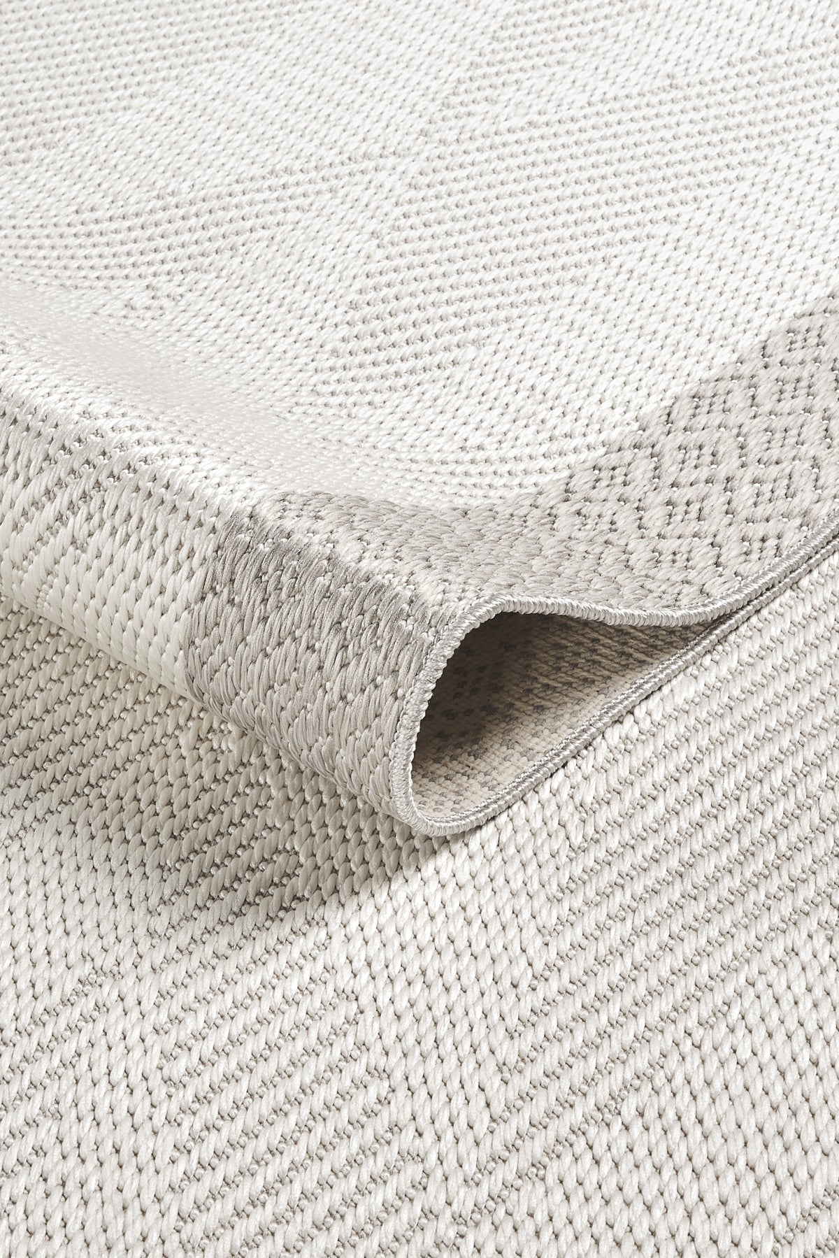 Covor Sisal Arzen Sisal Plus Krem cu Bordură Gri, Antiderapant, Ușor de Curățat