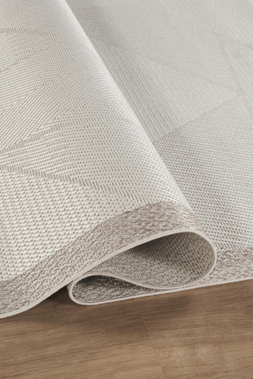 Covor Sisal Arzen Sisal Plus Krem cu Bordură Bej, Antiderapant, Ușor de Curățat