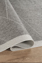 Covor Sisal Arzen Sisal Plus Antracit cu Bordură Gri, Antiderapant, Ușor de Curățat