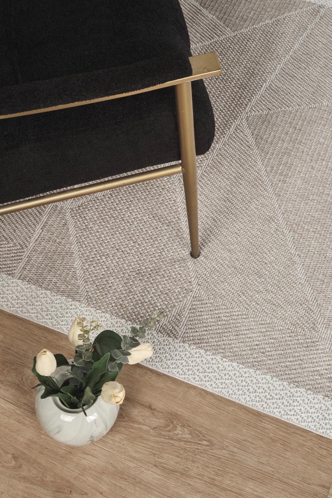 Covor Sisal Arzen Sisal Plus Bej cu Bordură Krem, Antiderapant, Ușor de Curățat
