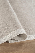 Covor Sisal Arzen Sisal Plus Bej cu Bordură Krem, Antiderapant, Ușor de Curățat