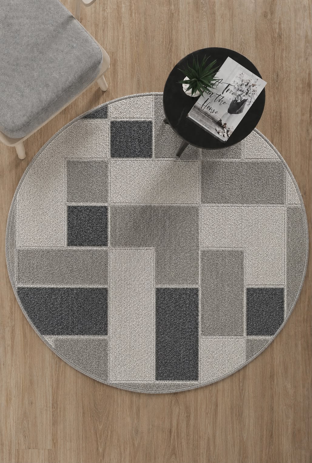 Covor Bouclé Gri Antiderapant pentru Living și Dormitor – Arzen Bouclé