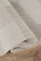 Covor Sisal Arzen Sisal Plus Vizon în Carouri, Antiderapant, Ușor de Curățat